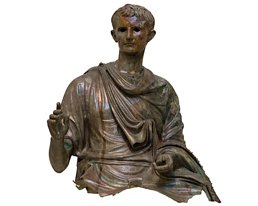 Fragment of a Bronze Sculpture of Augustus