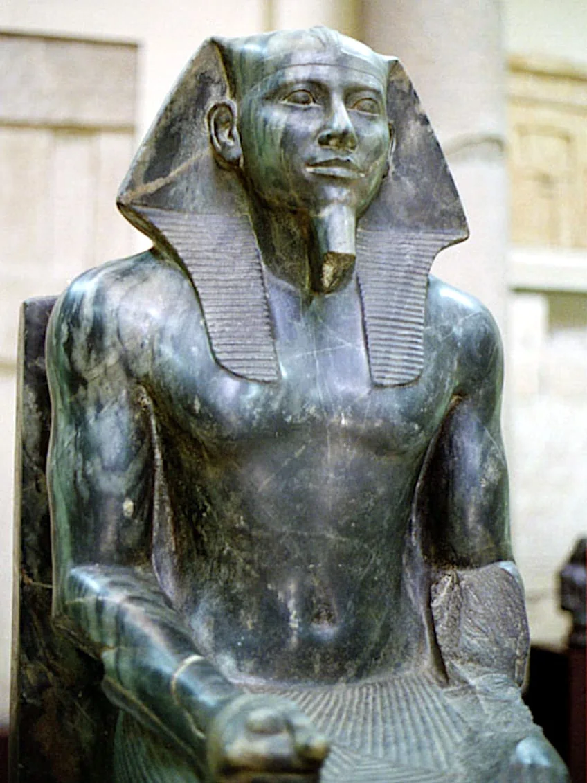 Khafre Enthroned Egyptian Antiquity