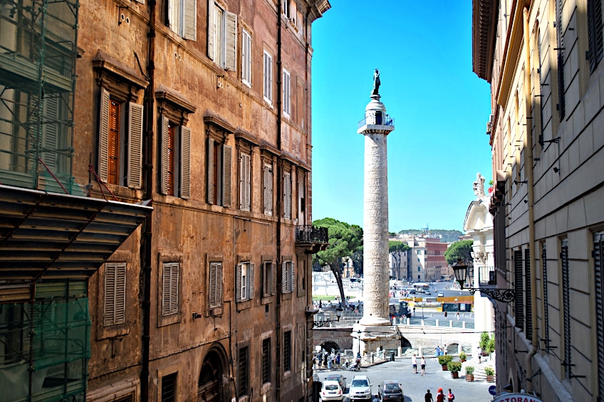 View of Trajan's Column in Rome