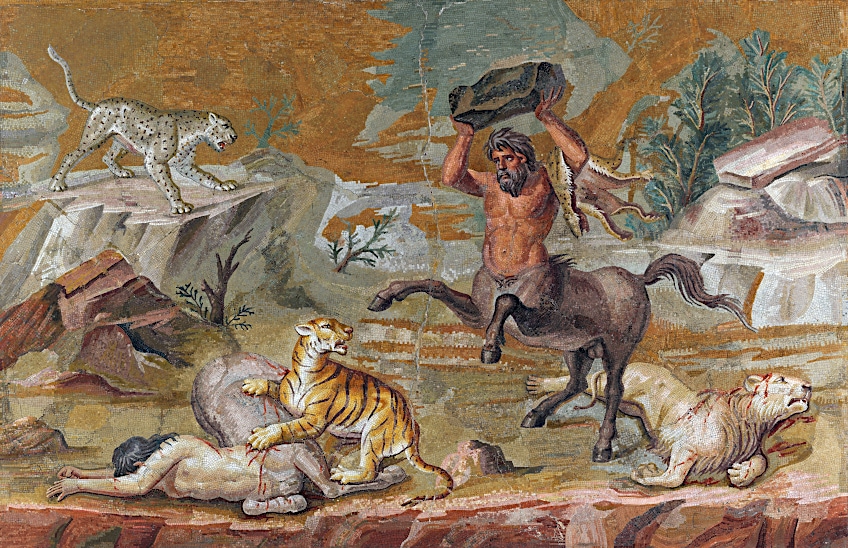Battle of Centaurs and Beasts