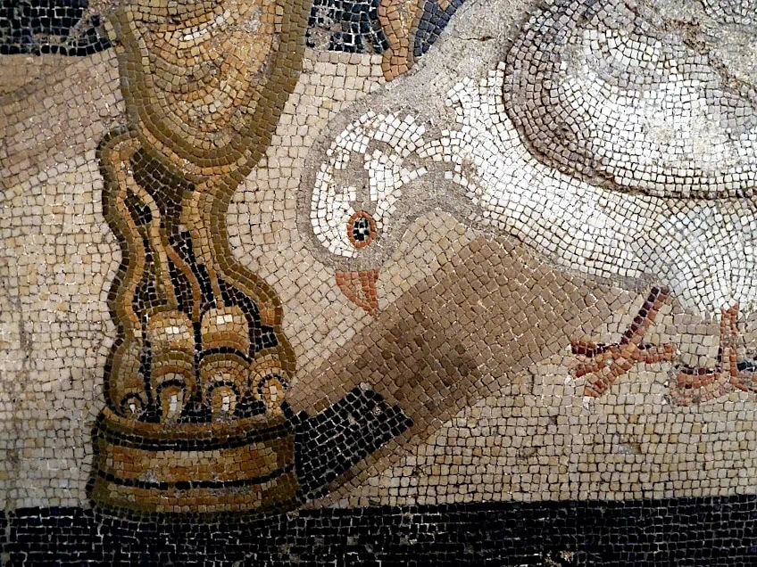 Detail of Mosaic of the Drinking Doves