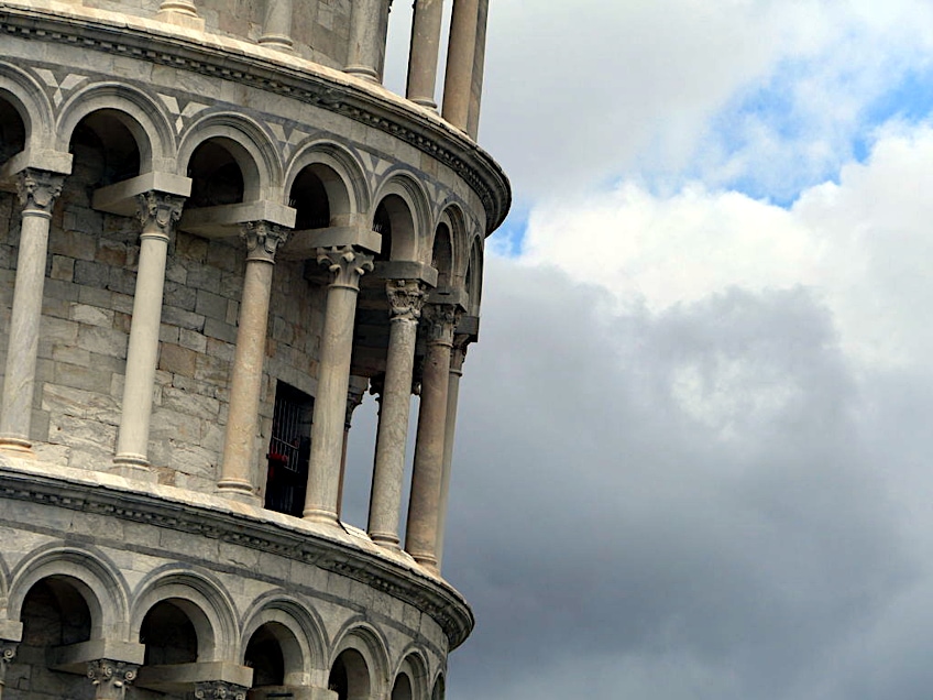 Close-Up of Leaning Tower of Pisa
