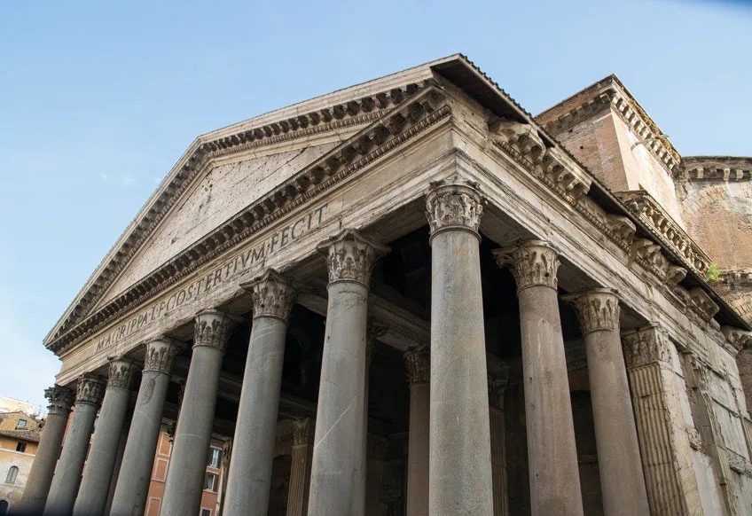 Exterior of the Pantheon Portico