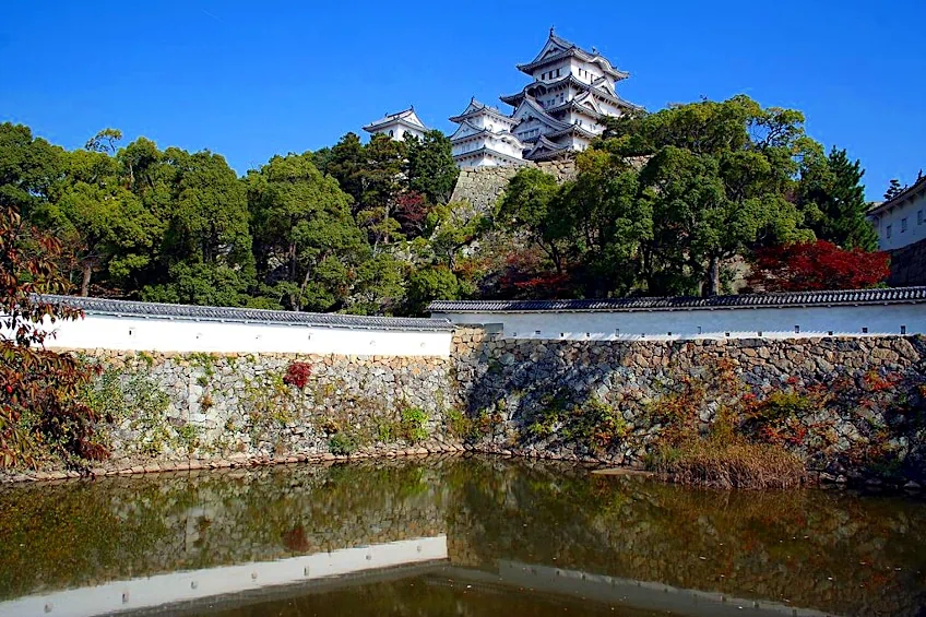 Himeji Castle Seen from a Moat