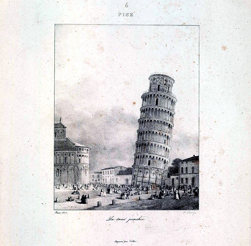 Leaning Tower of Pisa in 1822