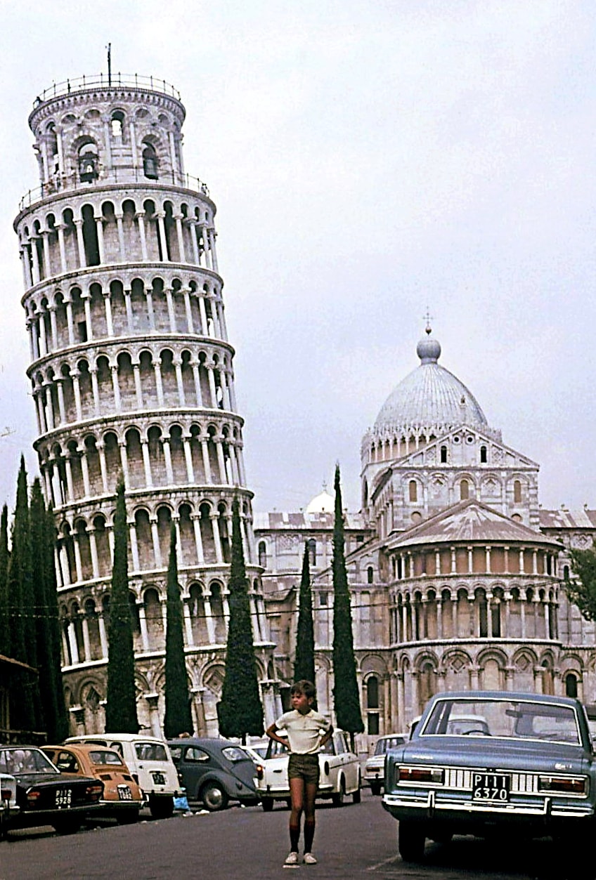 Leaning Tower of Pisa in 1969