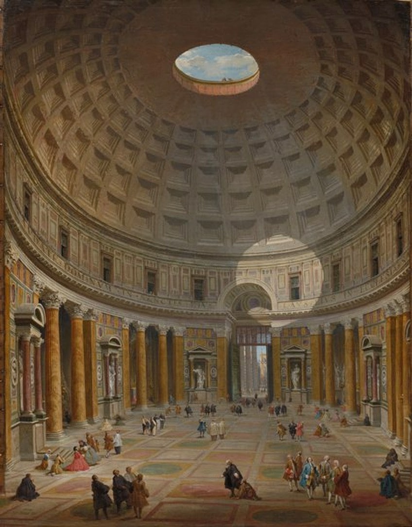 Light from Oculus in Pantheon 