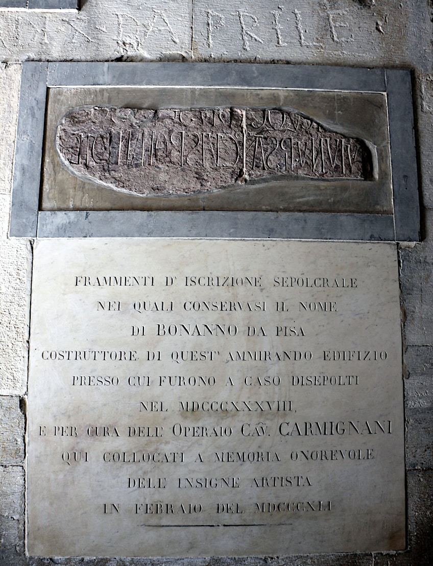 Pisa Architect Inscription
