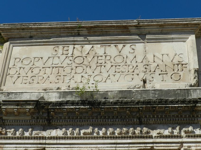 Arch of Titus Inscription