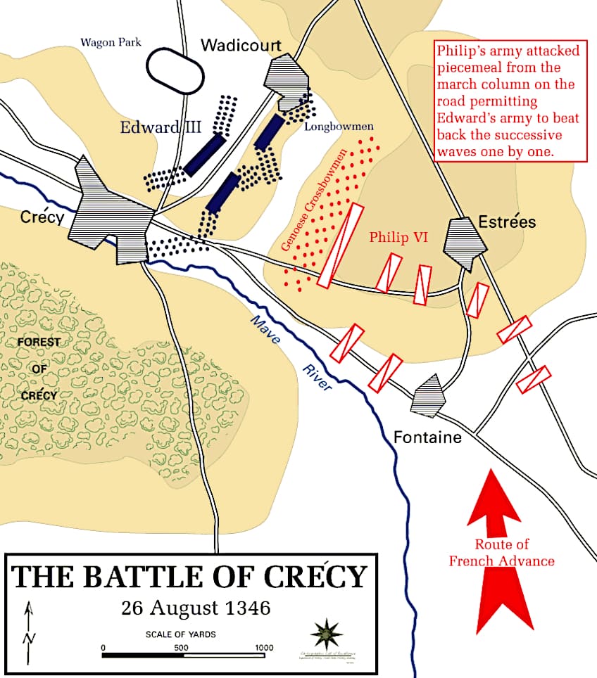 Battle Formations at Crécy