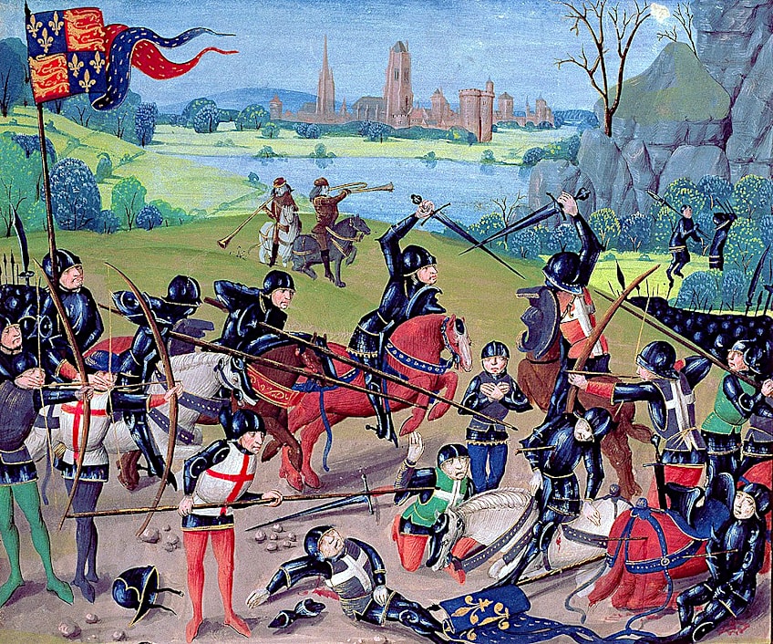 Defeat of French at Agincourt
