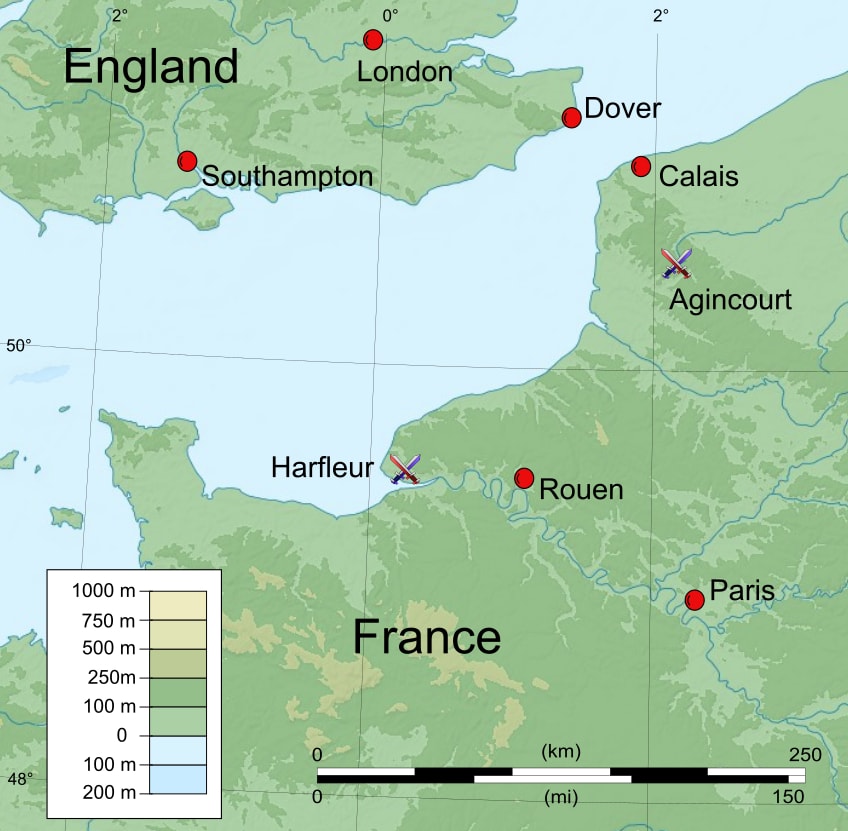 Henry V Route to Agincourt