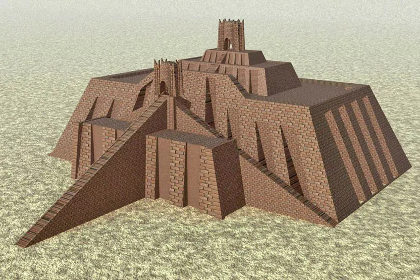 Sumerian Ziggurat Temple Reconstruction