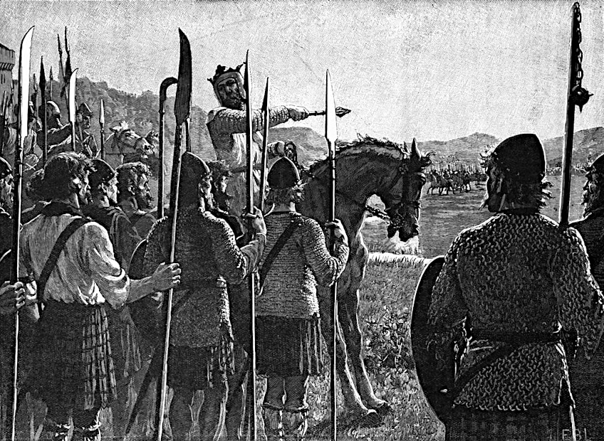 Scottish Pikemen at the Battle of Bannockburn