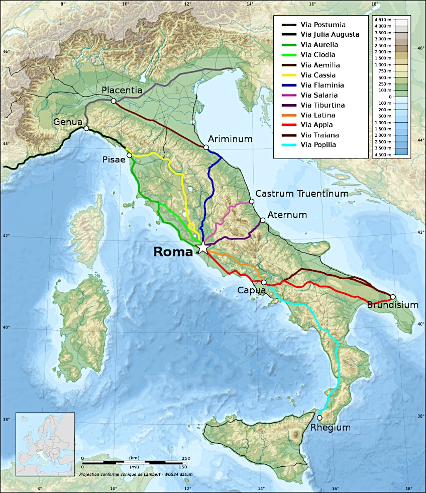 Major Roman Roads