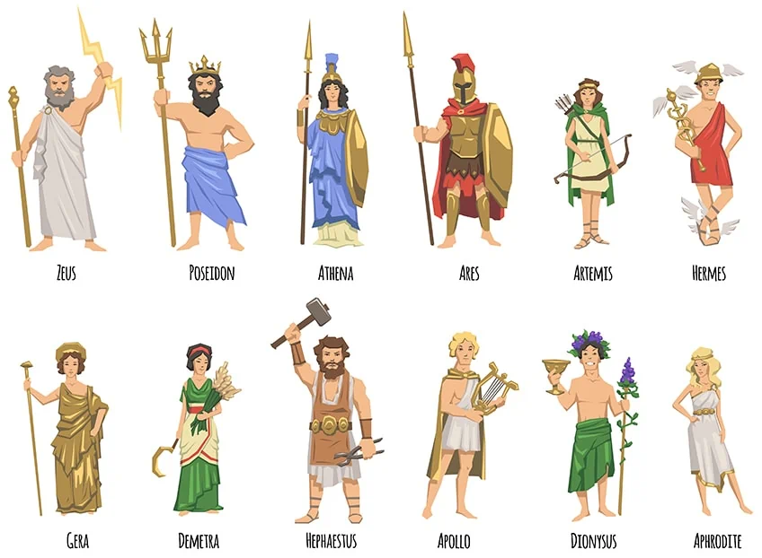symbols of greek gods