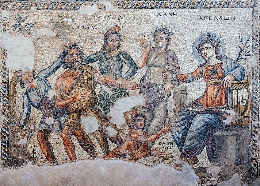 Greek God Apollo and Marsyas