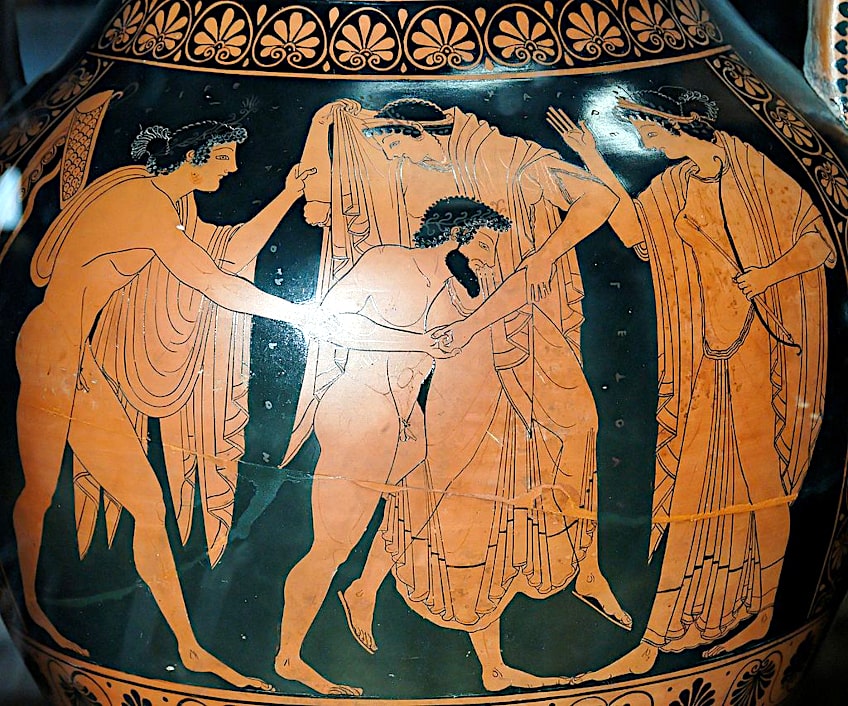 Leto Protected by Apollo and Artemis