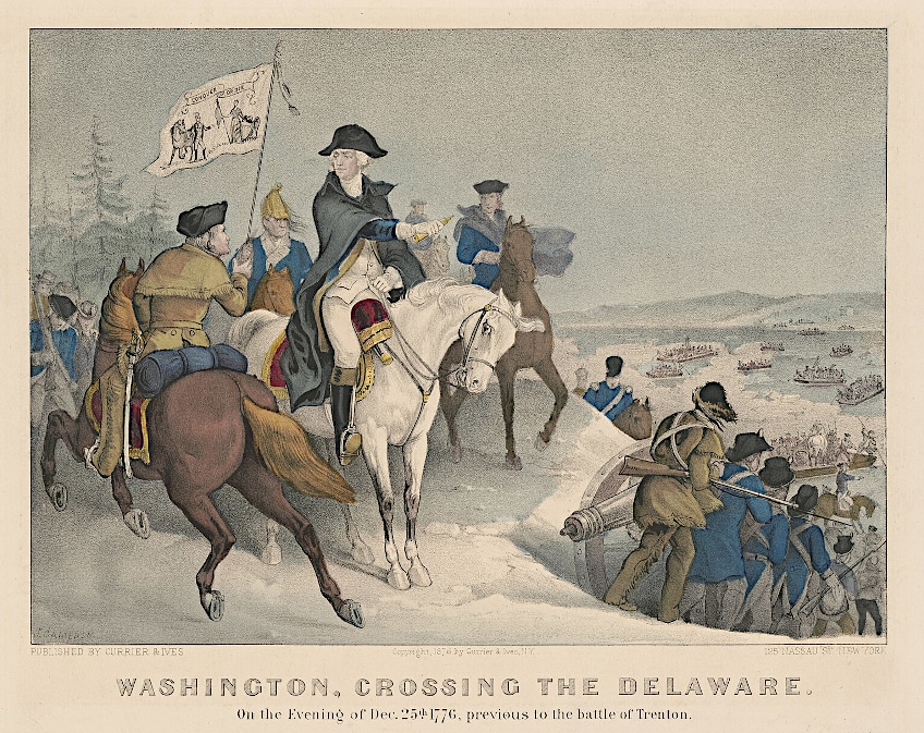 Washington Crossing the Delaware to Trenton