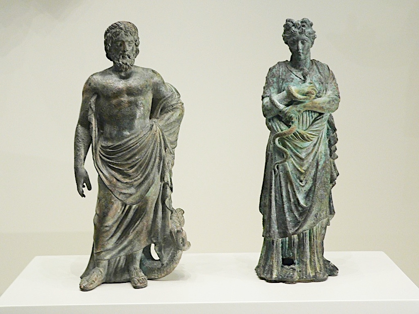 Greek Gods Asclepius and Hygeia