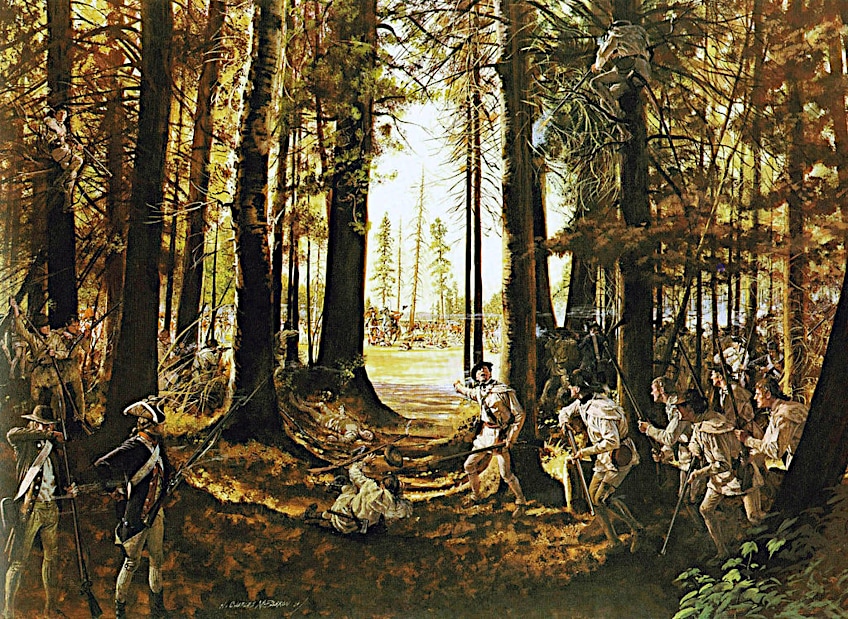 Morgan's Riflemen at the Battle of Saratoga