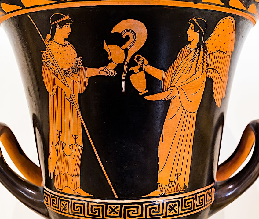 Greek Goddess Nike and Pallas Athena