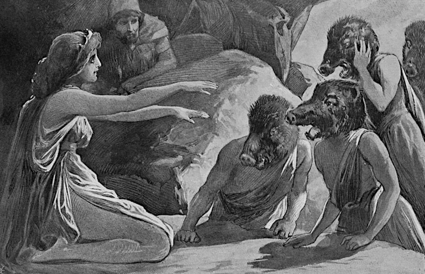 Myth of Circe and Men Turned to Swine