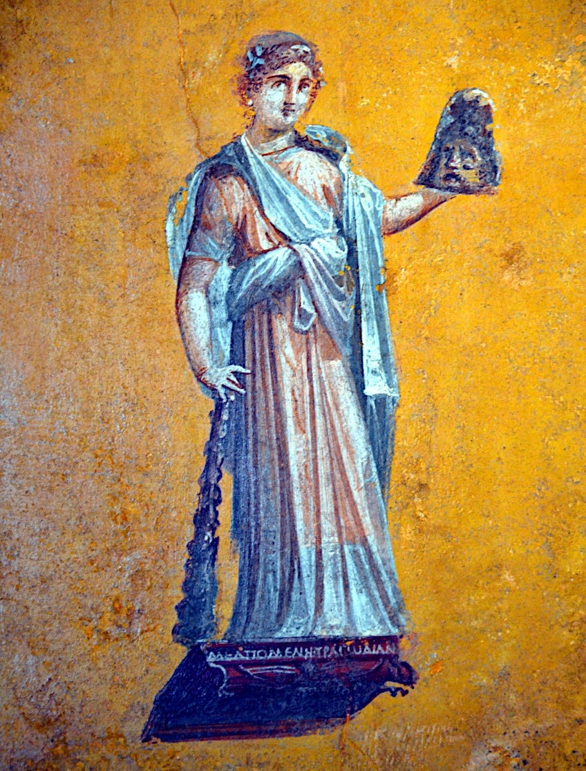 Attributes of Greek Muse Melpomene