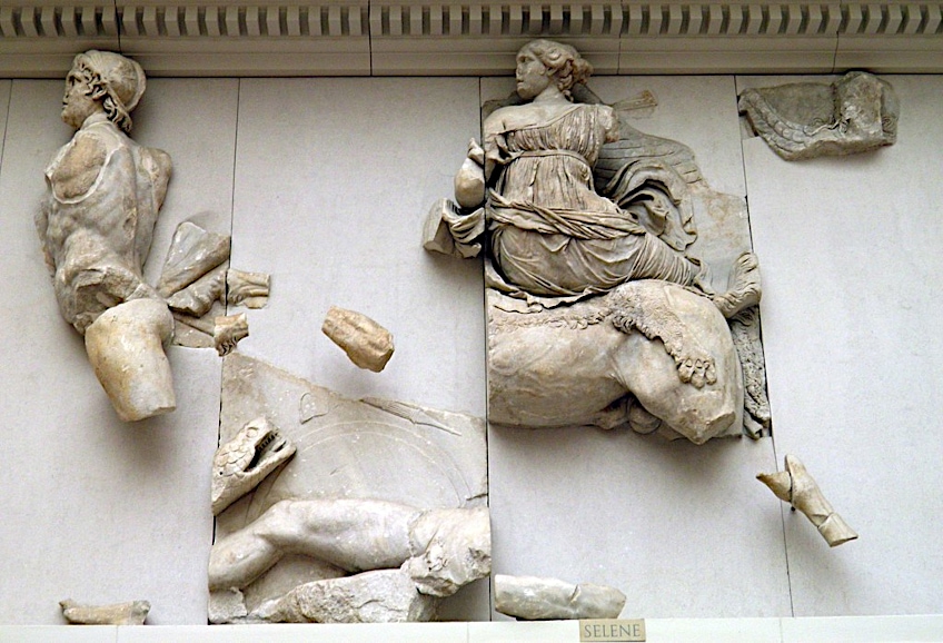 Greek Goddess Selene in the Gigantomachy