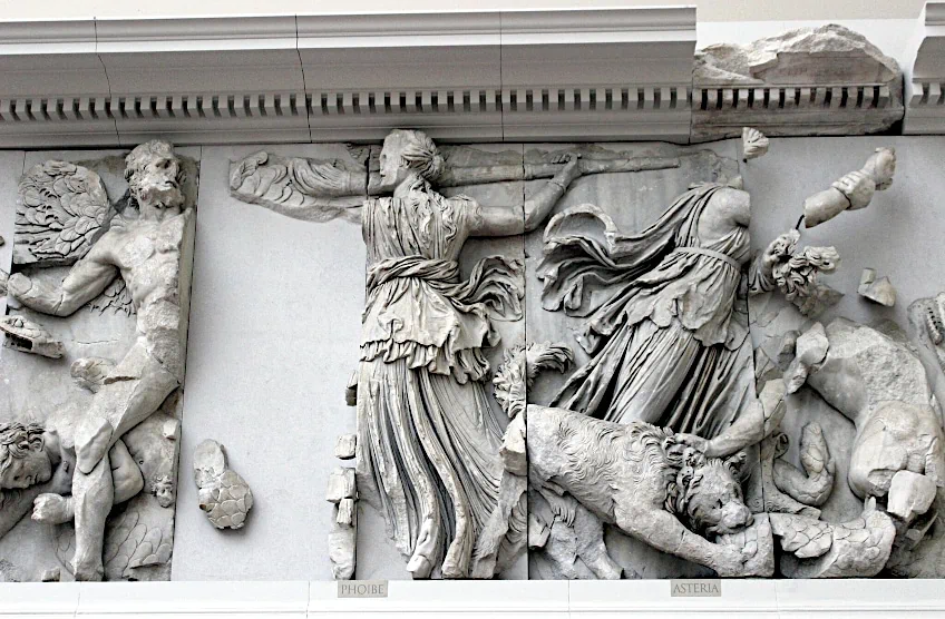 Greek Goddess Asteria in the Gigantomachy